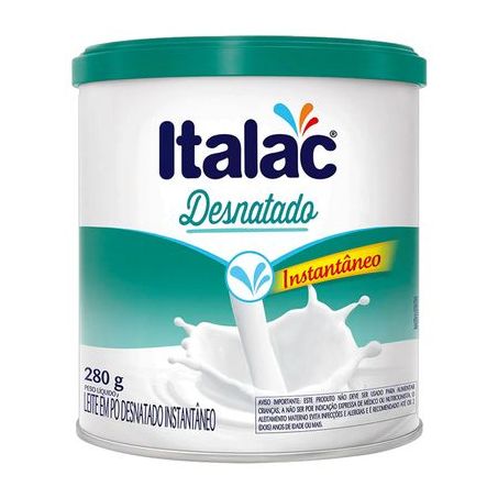 Leite em Pó Italac 280g - Instantâneo - Desnatado - Lata