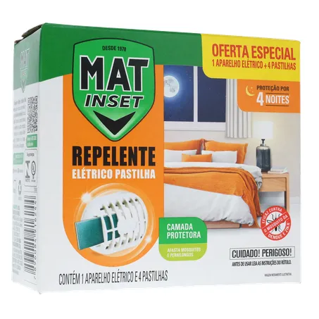 Inseticida mat inset apar c/4 pastilhas 360-34