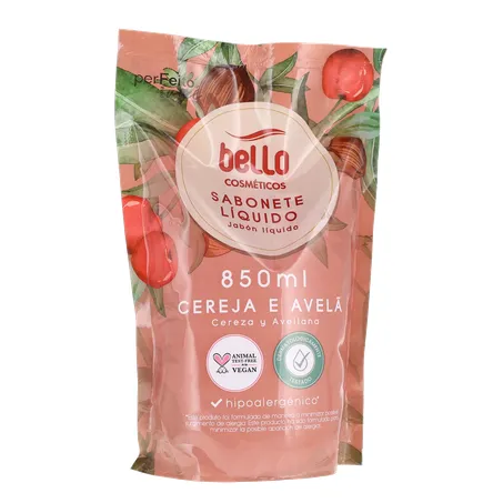 Sabonete liquido bello cereja-avela ref850ml 360-34