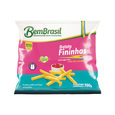Batata pré-frita palito fininha congelada bem brasil