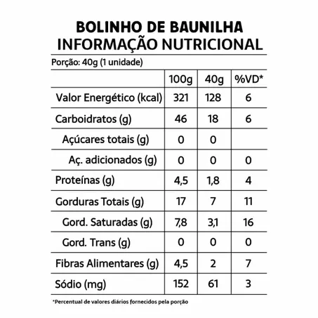BOLINHO DE BAUNILHA COM CHOCOLATE 40G - BELIVE 360-1
