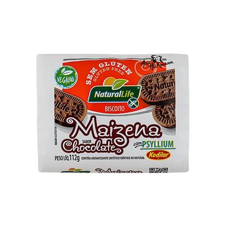 Biscoito maizena sem glúten chocolate naturallife 112g