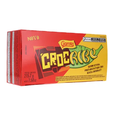 Bombom Garoto Crocribe Crocante e Caribe Caixa 215,2g 
  360-33