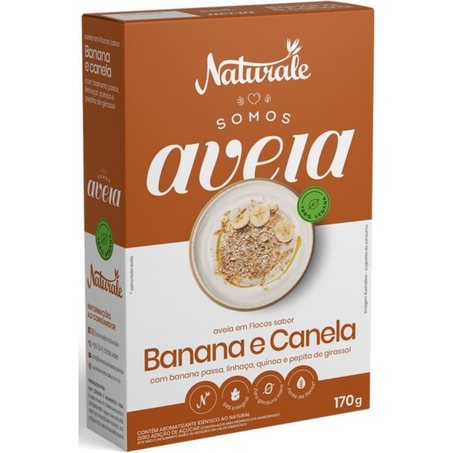 Aveia flocos naturale 170g banana e canela
