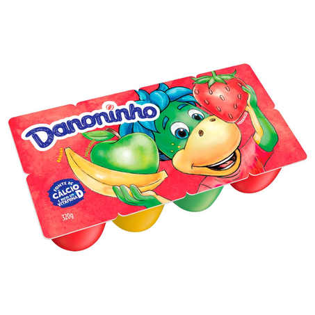 Petit-suisse Danoninho 320g - Morango, Banana e Maçã-verde