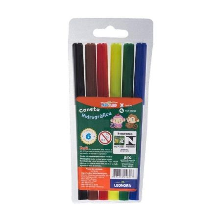 Caneta leo&leo hidrografica 6cores