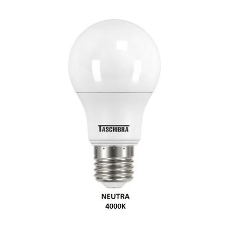 LÂMPADA DE LED 9W 4000K NEUTRA BULBO BIVOLT TASCHIBRA