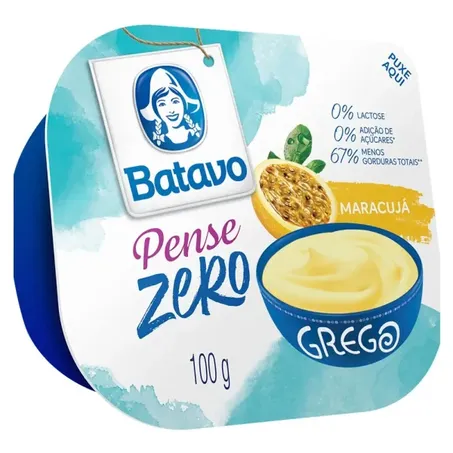 IOGURTE GREGO PENSE ZERO MARACUJA BATAVO 100 G    