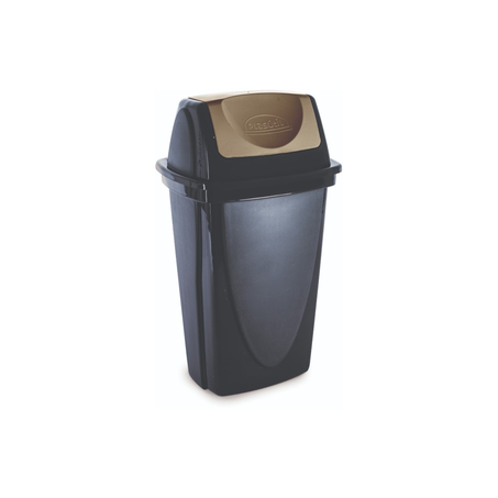 LIXEIRA PLASUTIL ECOBLACK BASCULANTE PRETO 7.2L