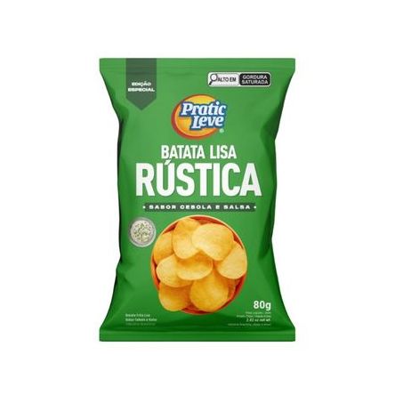 SALGADINHO PRATIC LEVE BATATA RÚSTICA CEBOLA E SALSA 80G