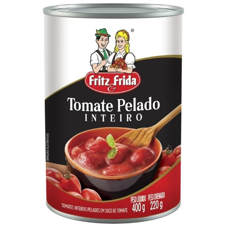 TOMATE PELADO FRITZ&FRIDA INTEIROS 400G