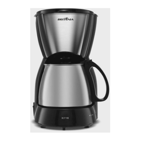 CAFETEIRA ELÉTRICA JARRA INOX 18 XÍCARAS BCF19B 110V BRITÂNIA