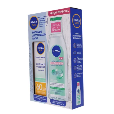 Kit nivea protetor solar fps60 50ml + água micelar 200ml 360-4
