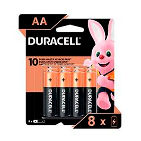 Pilha alcalina duracell aa c/8