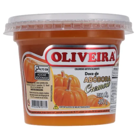Doce Fruta Oliveira Abóbora Pote 400g 
  360-34