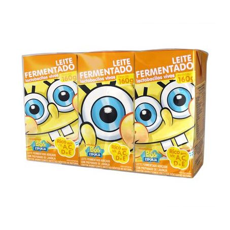 Leite Ferm Bob Esponja Trad. C/3 160g | Andorinha Hiper Center