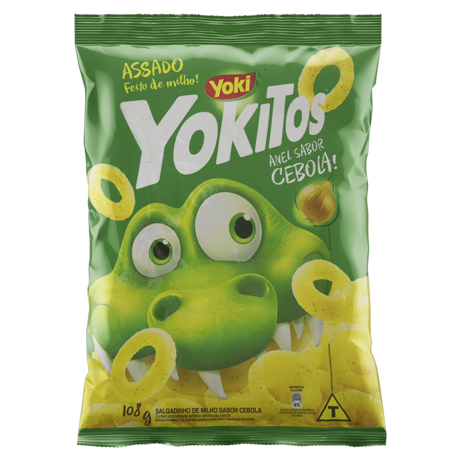 Salgadinho Yoki Yokitos Anéis de Cebola Pacote 108G