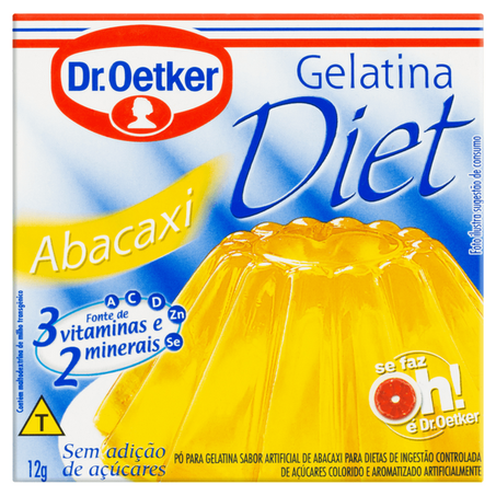 Gelatina em Pó Abacaxi Diet Dr. Oetker