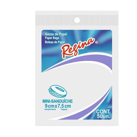 SACO PAPEL REGINA BRANCO MINI SANDUÍCHE