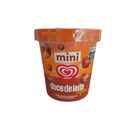 SORVETE KIBON BOMBOM MINI DOCE DE LEITE PT 184G