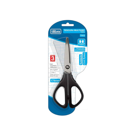TESOURA TILIBRA MULTIUSO 174MM T415 SORTIDA