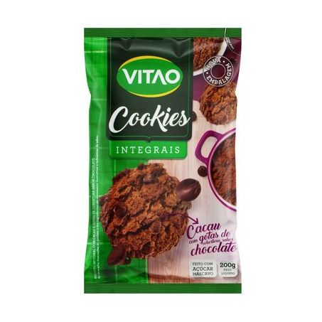 BISCOITO COOKIES VITAO 120G INTEGRAL CACAU/CHOC