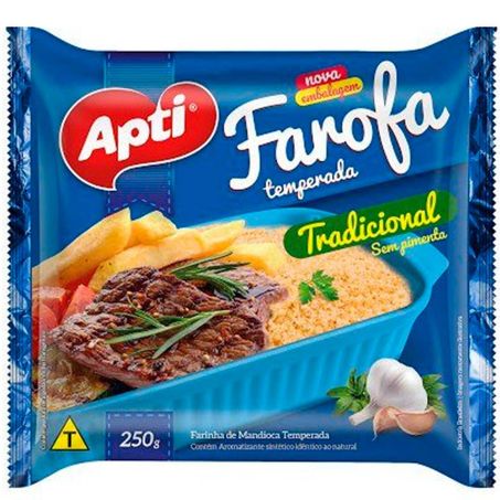 Farofa apti 250g tradicional temperada