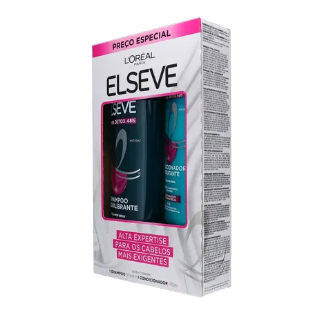 KIT ELSEVE HYDRA DETOX SHAMPOO 375ML + CONDICIONADOR 170ML 360-4