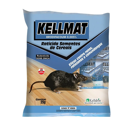 RATICIDA KELLMAT SEMENTE DE CEREAIS 25G