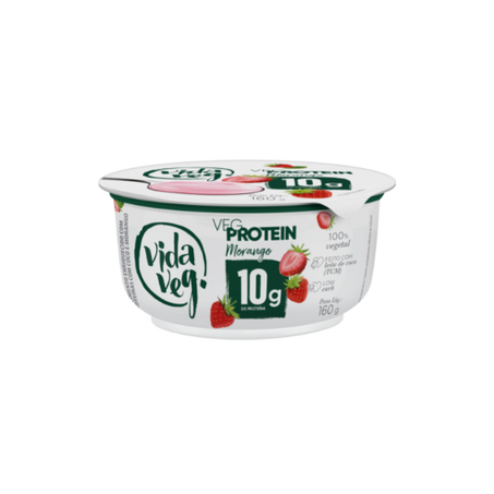 Iogurte vida veg 160gr morango 10pro pt