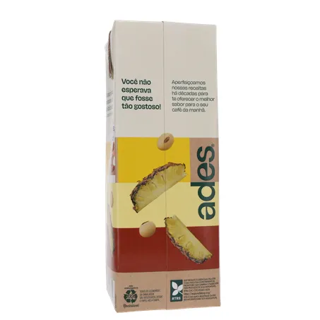 Bebida a Base de Soja Ades Sabor Abacaxi Caixa 1lt 360-17