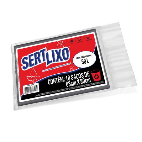 Saco Lixo Sert Lixo 10un 50l Preto