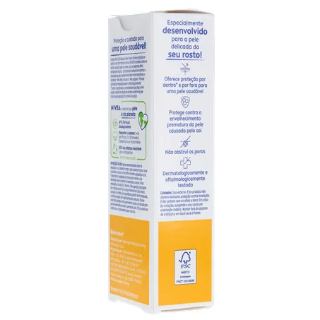 PROTETOR SOLAR NIVEA SUN FACIAL BEAUTY EXPERCT COMTROLE DA OLEOSIDADAE EFEITO MATTE FPS50 50G 360-24