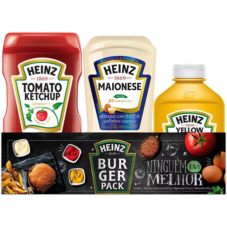 Conjunto Burger Pack Heinz 867g