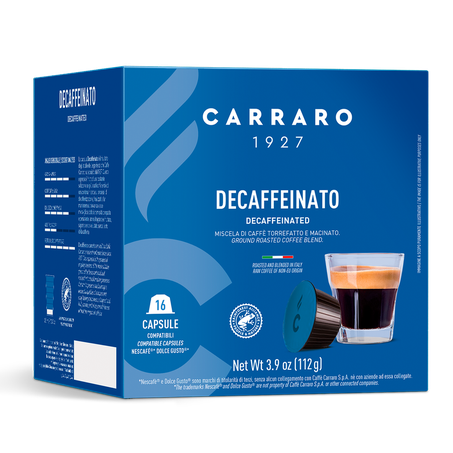 Café Cápsula Carraro 1927 Descafeinado 112g