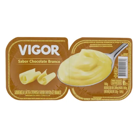 Sobremesa láctea vigor chocolate branco 180g