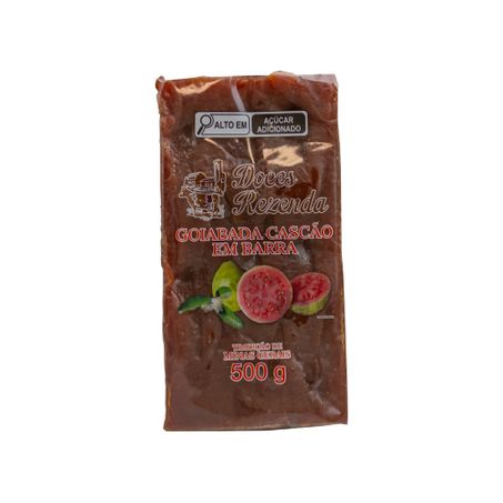 GOIABADA CASCÃO EM BARRA 500G DOCES REZENDA