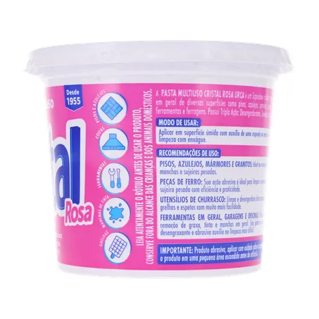 Sabão Pasta Cristal Rosa 500g 360-9