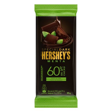 CHOCOLATE AMARGO 60% CACAU MENTA HERSHEY'S SPECIAL DARK