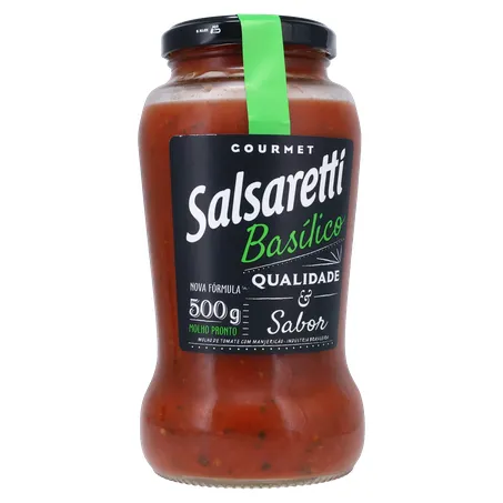 Molho De Tomate Salsaretti Gourmet Basilico 500g 360-35