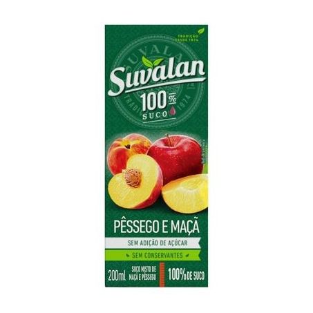 SUCO SUVALAN 200ML 100% PESSEGO