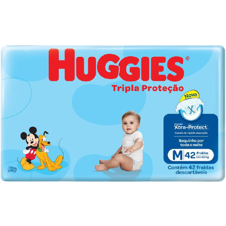 Fralda huggies meguinha m 42un