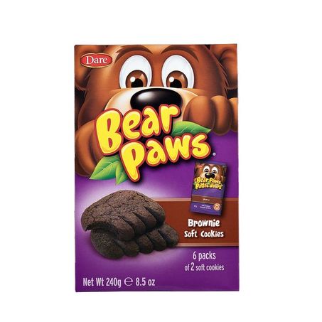 Cookies patinhas urso brownie dare foods 240g