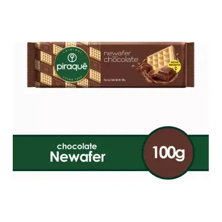 BISC.WAFER PIRAQUE NEWAFER 100G CHOCOLATE CX 20.0