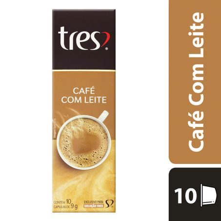 CAFÉ COM LEITE EM CÁPSULA TRES