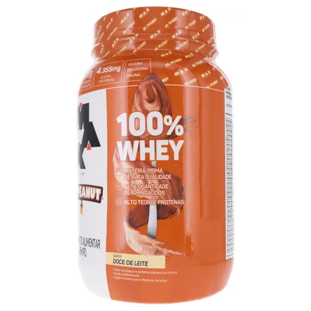 SUPLEMENTO WHEY PROTEIN MAX TITANIUM DR.PEANUT DOCE DE LEITE POTE 900G 360-3