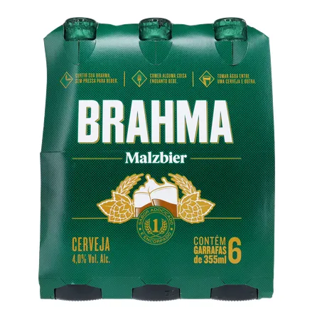 Cerveja Brahma Malzbier Long Neck 355ml C/6 360-0