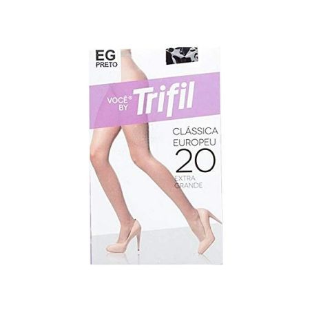 Meia calca trifil fio 20 preto tam eg
