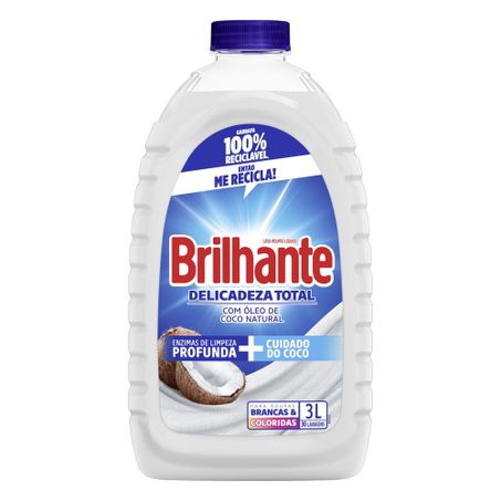 Lava roupas liquido brilhante 3l delicado
