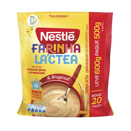 Farinha Láctea Nestlé Sachê 600G Grátis 100G
